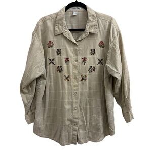 Embroidered vintage cotton blouse